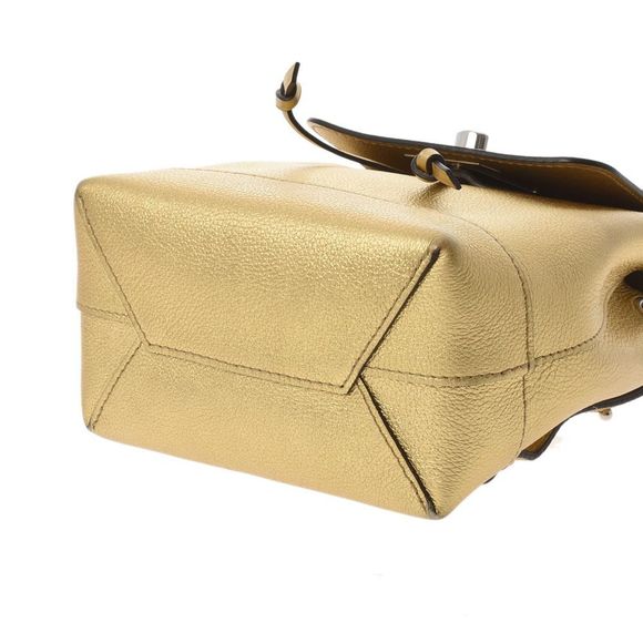 Louis Vuitton Lock Me Backpack Mini Gold Silver Leather Daypack - Picture 5 of 7